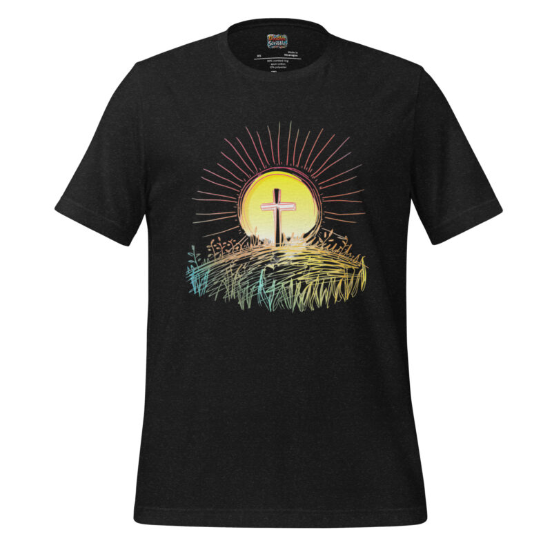 Sunset Glory Cross T-Shirt with Vista Illustration alternate view