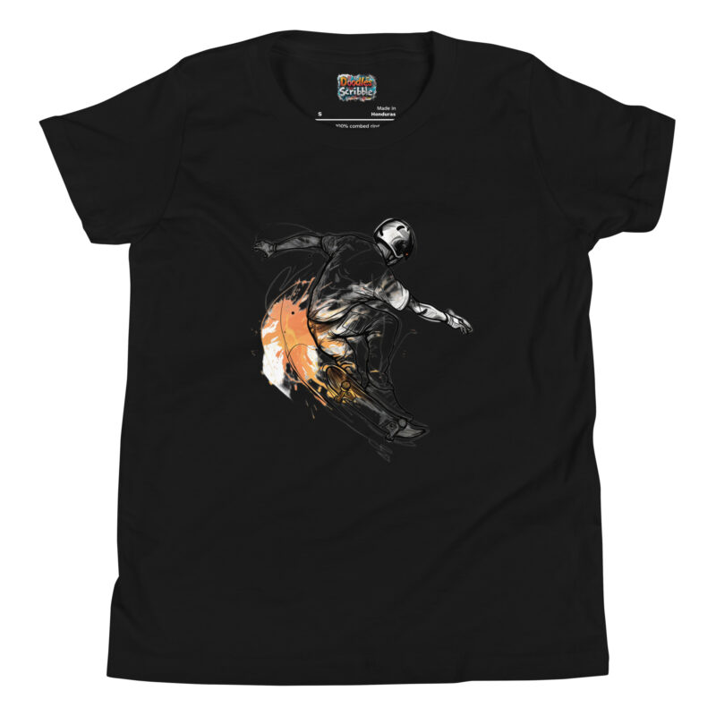 Sunset Stunt Skate Doodle Teen Tee