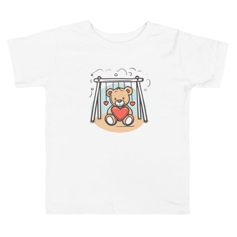 Swinging Teddy - Love Hearts Graphic Tee