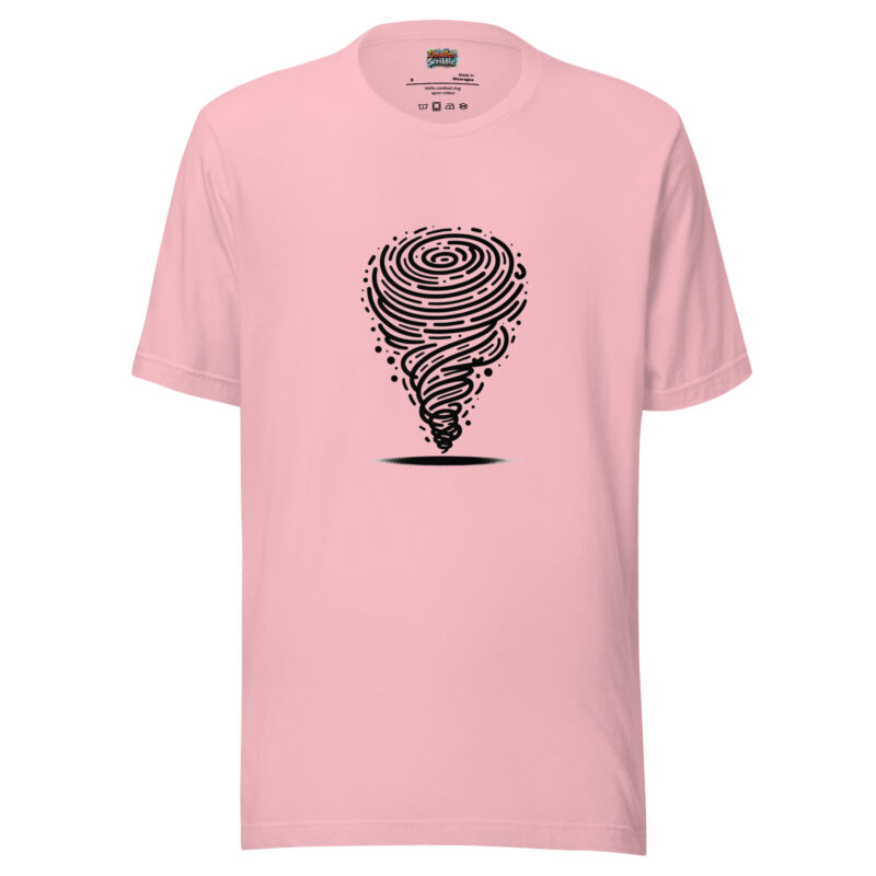 Tornado Twist T-Shirt - Spiralling Strength Doodle alternate view