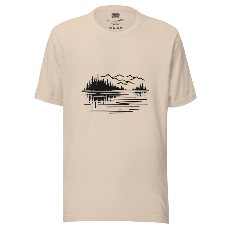 Tranquil Lake Doodle T-Shirt - Serene Waters