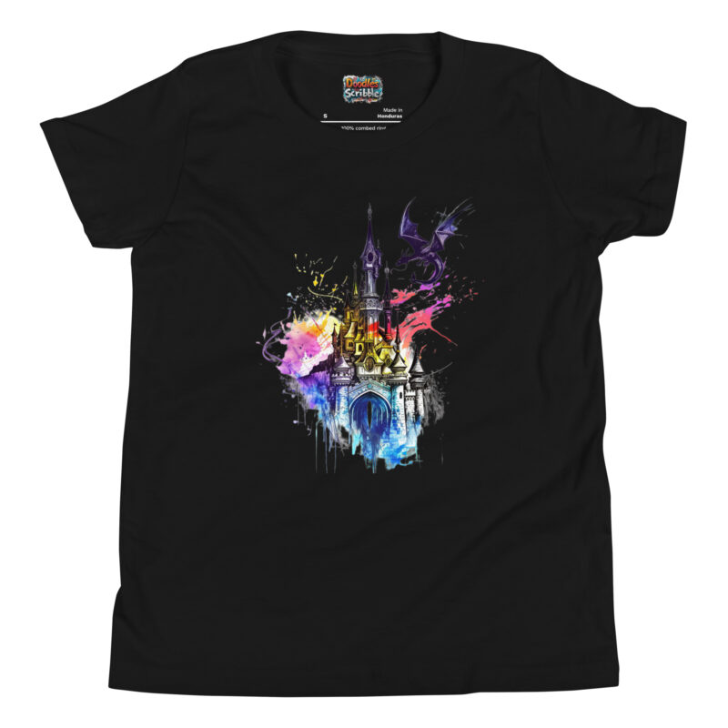Twilight Castle Youth T-Shirt Adventure Design alternate view