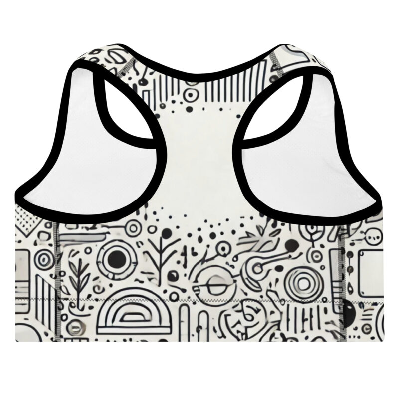 Geometric Doodles Padded Sports Bra alternate view