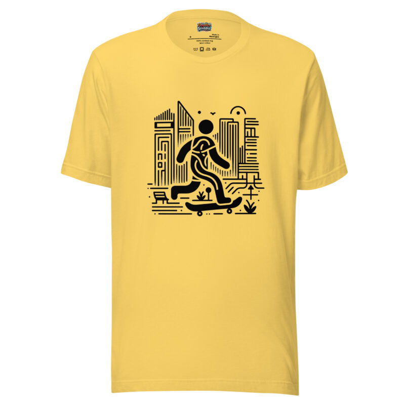Urban Glide T-Shirt - Skateboarding Doodle