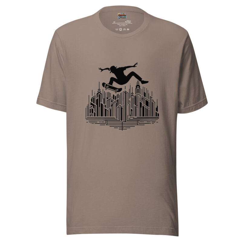 Skyline Skater T-Shirt - Urban Skate Art alternate view
