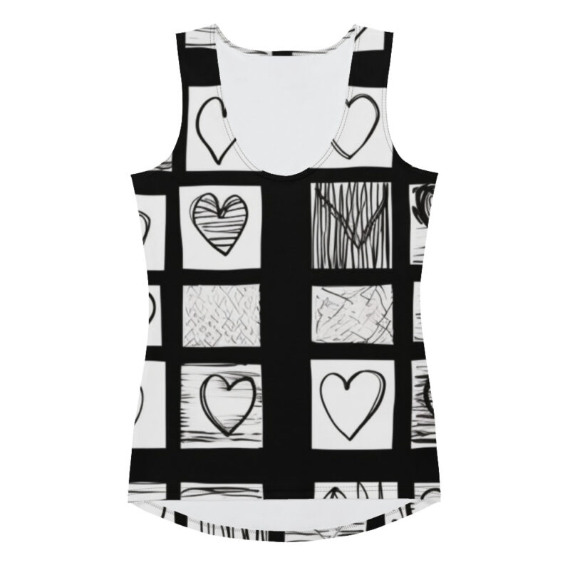 Charming Hearts Tank Top - Valentine’s Doodles alternate view