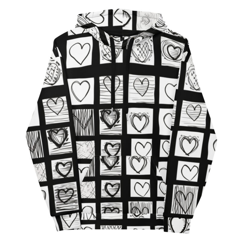 Valentine's Doodle Heart Extravaganza Hoodie