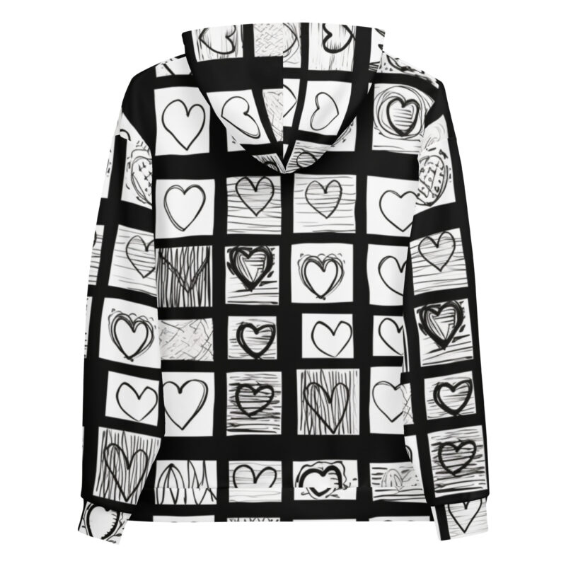 Valentine Heart Doodle Hoodie alternate view