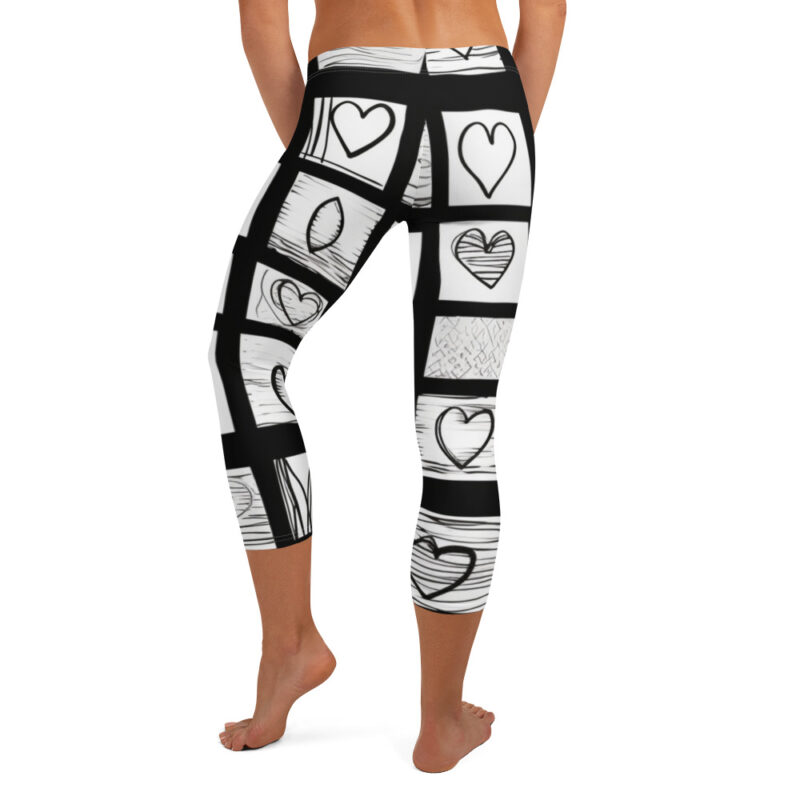 Valentine's Doodle Passionate Capri Leggings