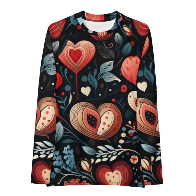 Valentine's Doodle Rash Vest for Water sport Enthusiasts