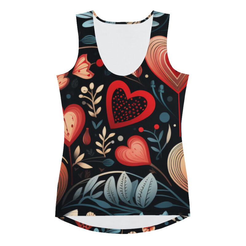 Valentine's Doodle Tank Top for Romantic Expression alternate view