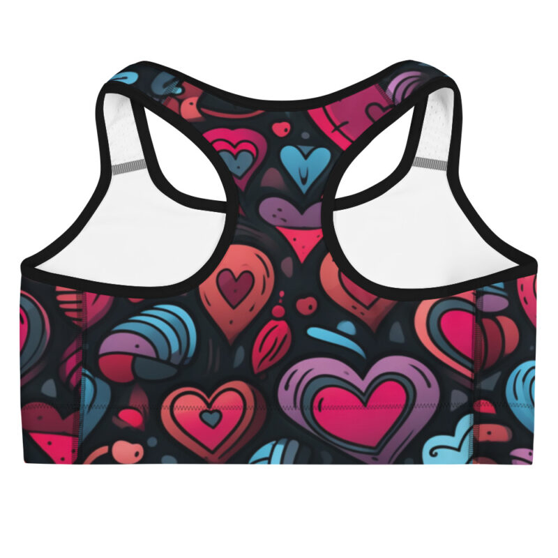 Valentine's Doodles Sports Bra - Athletic Poise alternate view
