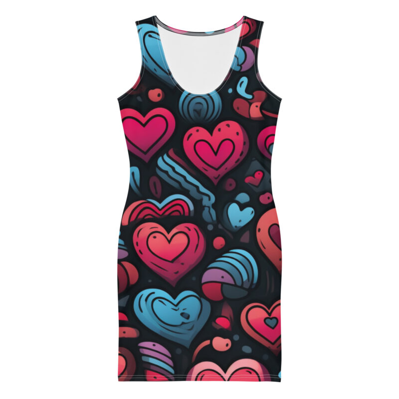 Valentine's Doodles Curve Accentuating Body Con Dress