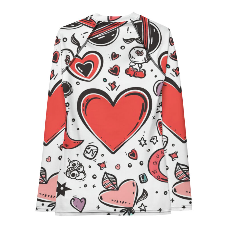 Valentine's Doodles Rash Vest - Splash of Love alternate view