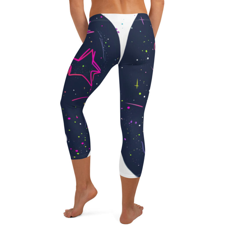Vibrant Birthday Whirl Doodle Capri Leggings