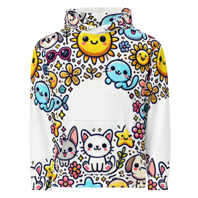Vibrant Cute Doodles Hoodie for All Seasons