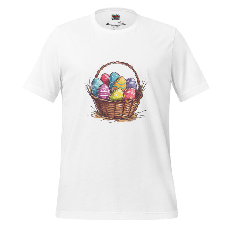 Vibrant Easter Basket Doodle - Eggs-travaganza Tee