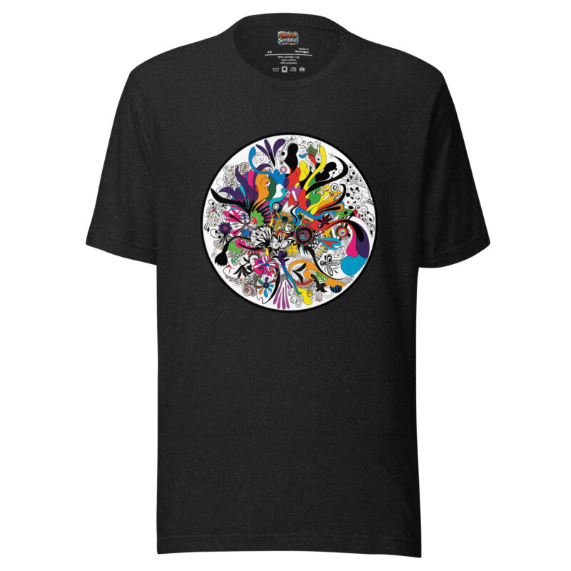 Vibrant Expression T-Shirt with Colourful Whimsy alternate view