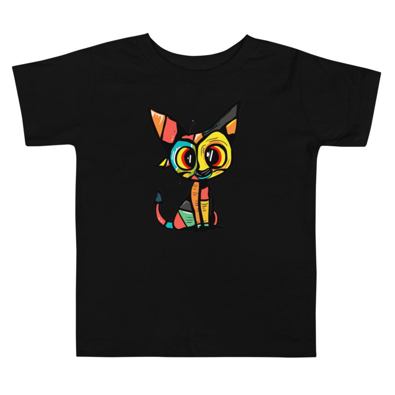 Vibrant Feline Fantasia - Whisker Wonders Artistic Tee for Kids