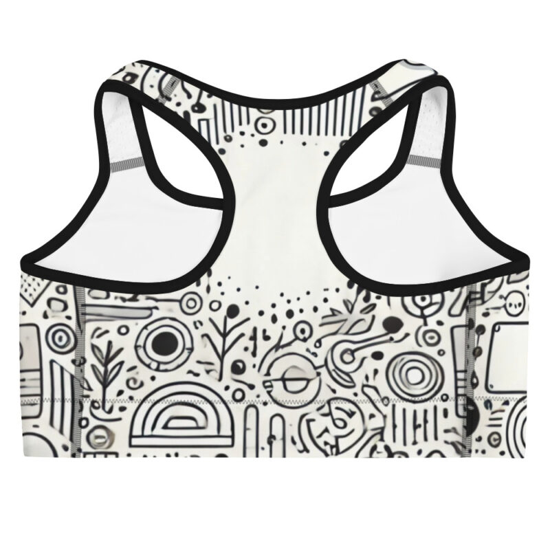 Geometric Cool Doodles Sports Bra alternate view