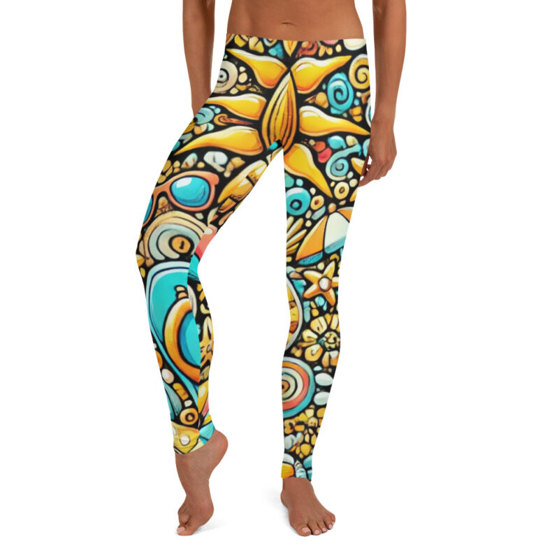Vibrant Summer Doodles Leggings