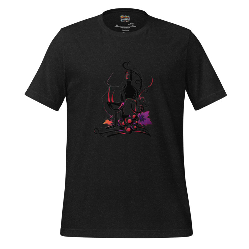 Vineyard Elegance Women's T-Shirt Doodle Design alternate view