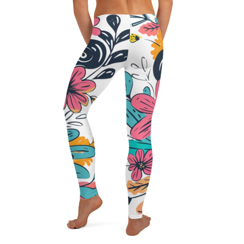 Vivid Floral Cross Leggings alternate view