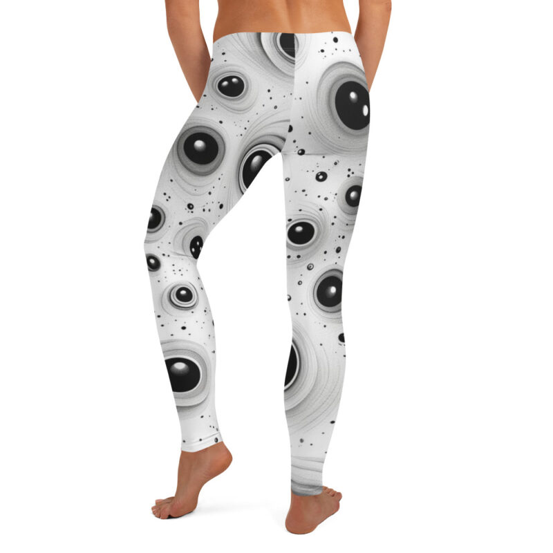 Void Vortex Leggings - Monochrome Whirl Design alternate view