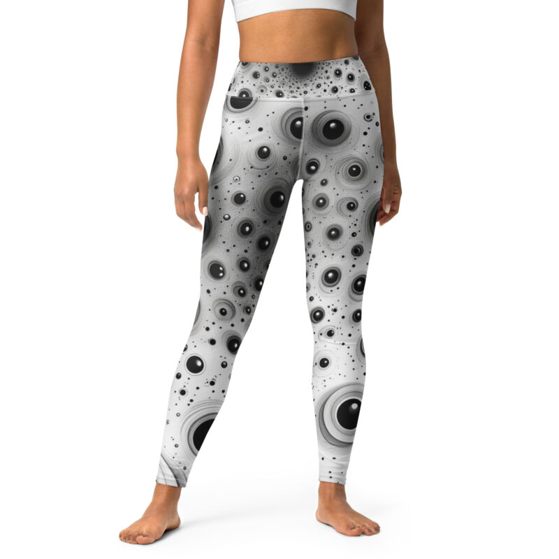 Void Vortex Collection Yoga Leggings - Monochrome Whirl