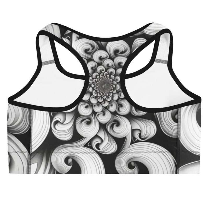 Vortex Harmony Sports Bra - Curvaceous Cosmos Design alternate view