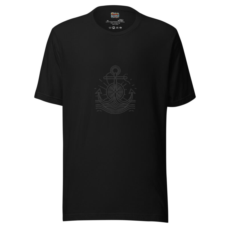 Compass Anchor T-Shirt with Voyager Doodle alternate view