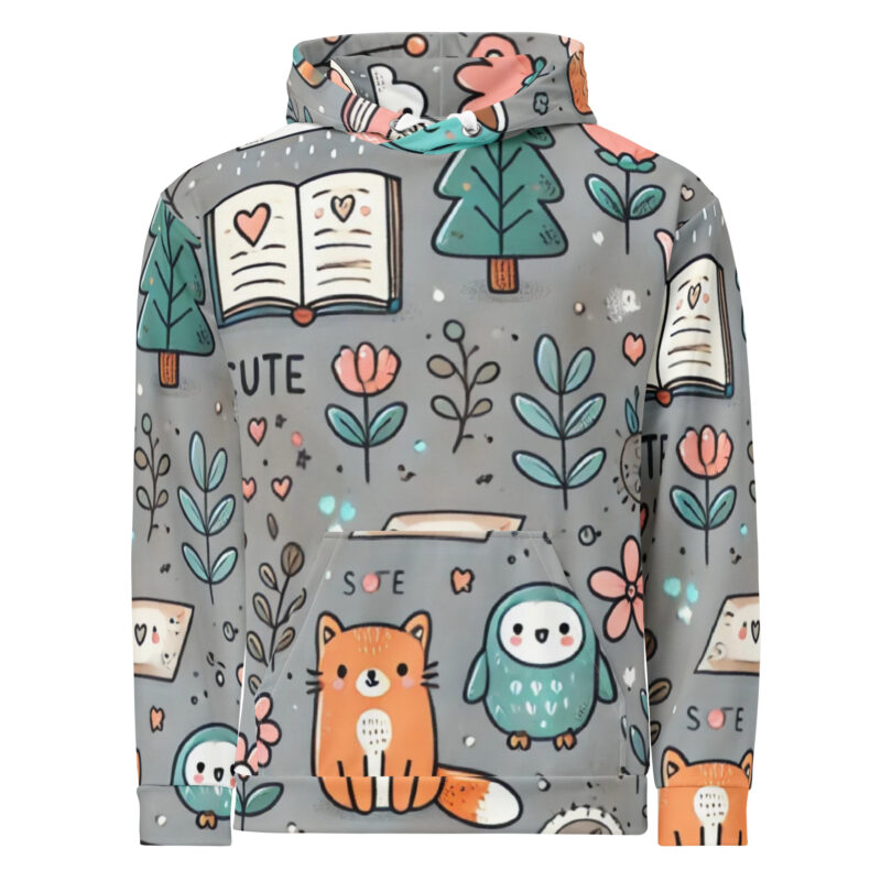 Warm Fox and Coffee Cute Doodles Hoodie product image