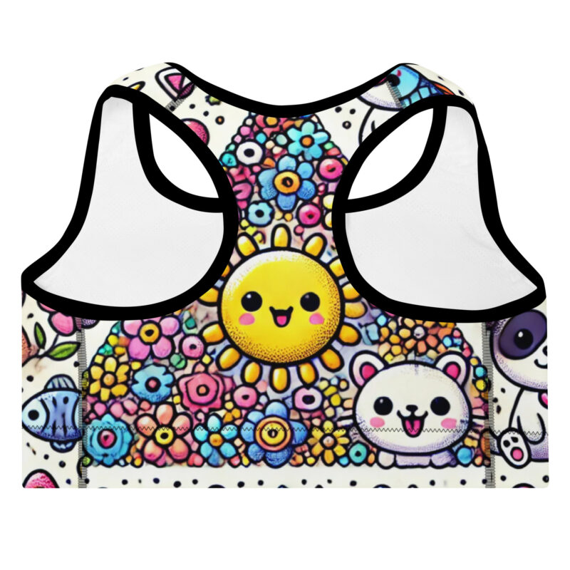 Whimsical Cute Doodles Sports Bra alternate view
