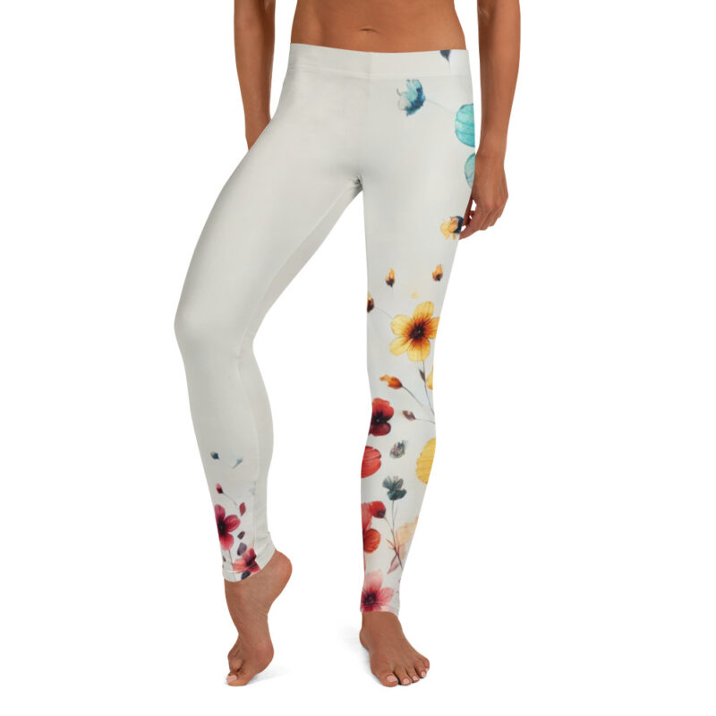 Whimsical Floral Leggings with Burst Design alternate view