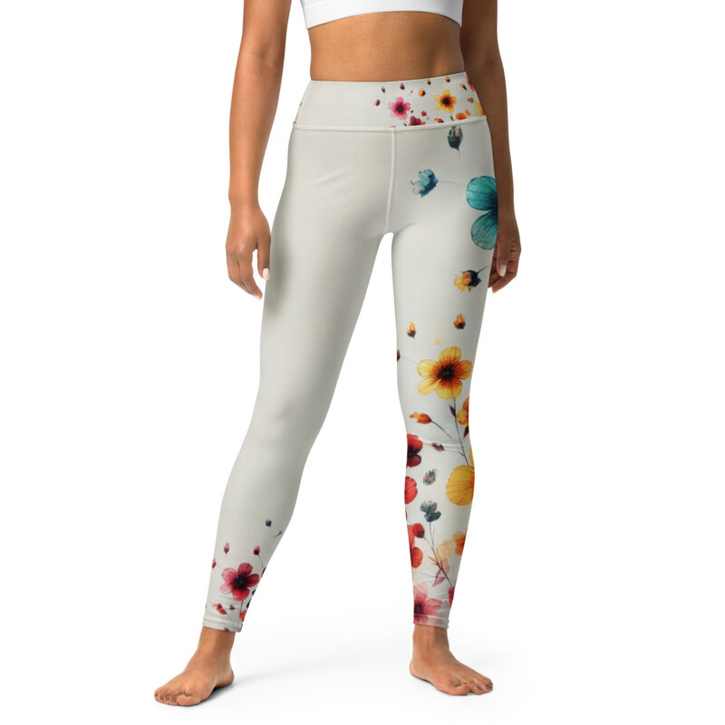 Whimsical Floral Burst Yoga Leggings
