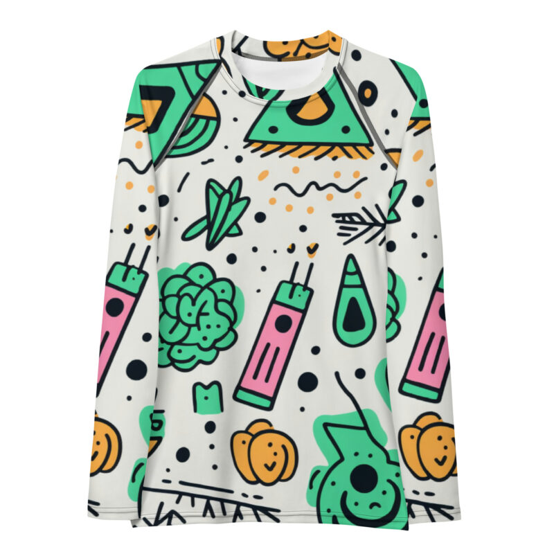 Whimsical Harvest Doodle Rash Vest for Women