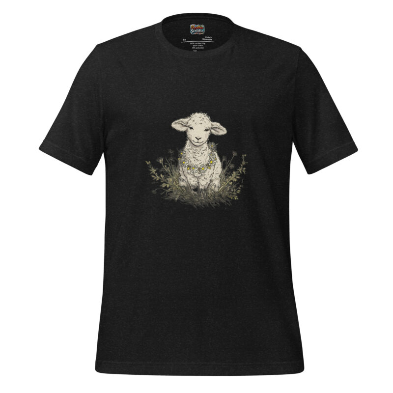 Wildflower Lamb T-Shirt - Whimsical Meadow Doodle alternate view
