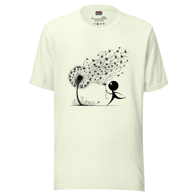 Whispering Winds T-Shirt - Dandelion Doodle