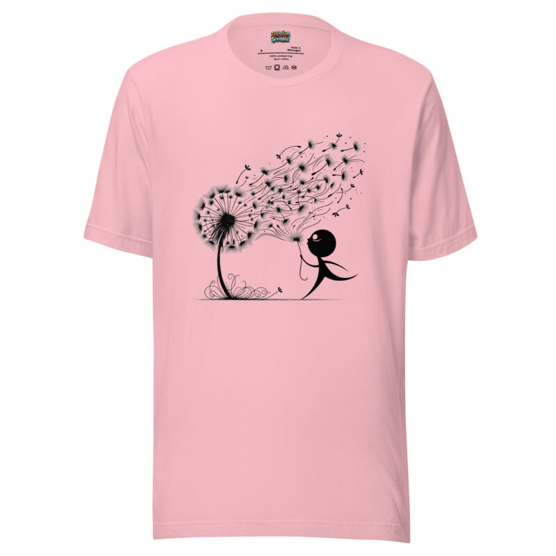 Dandelion Doodle T-Shirt - Whispering Winds Design alternate view