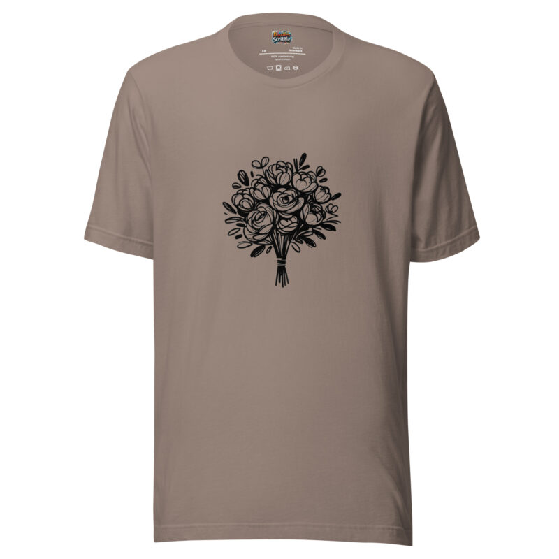 Rose Doodle T-Shirt - Enchanted Floral Scribble alternate view