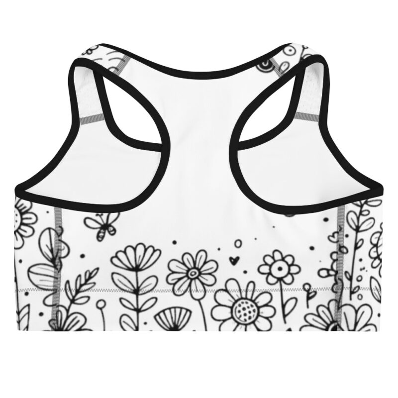 Whispers of Nature Sports Bra - Enchanting Meadow Design alternate view