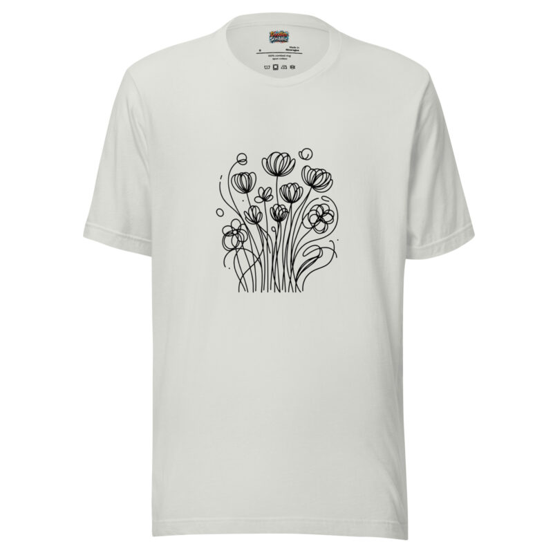 Whispers of Nature T-Shirt - Blooming Doodle Artistry