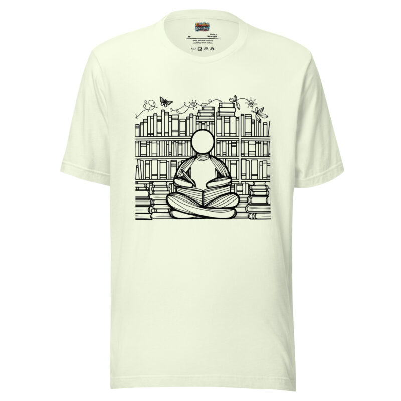 Zen Mind T-Shirt - Bibliophile's Retreat Doodle