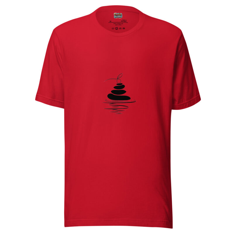 Zen Stone Tower Reflection Doodle Contemplation Tee