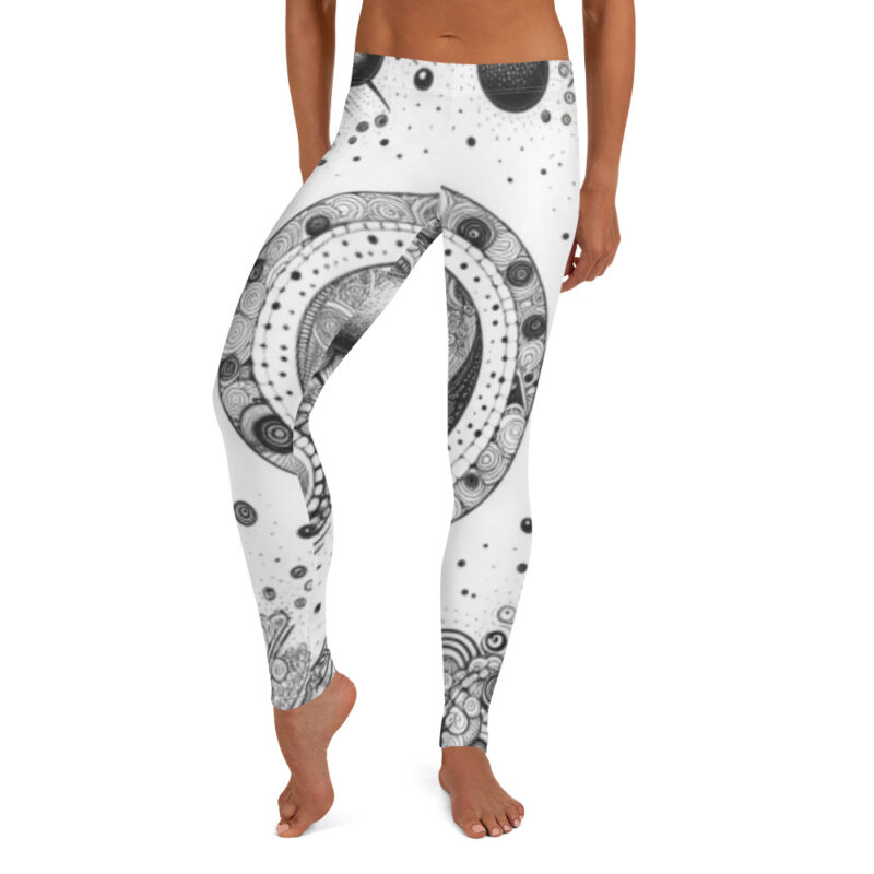 Zentangle Full-Length Leggings - Orbital Elegance