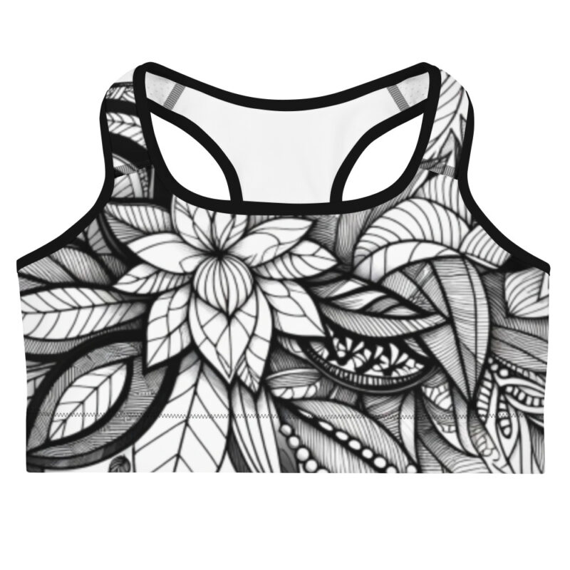 Zentangle Sports Bra - Inked Petals Agility