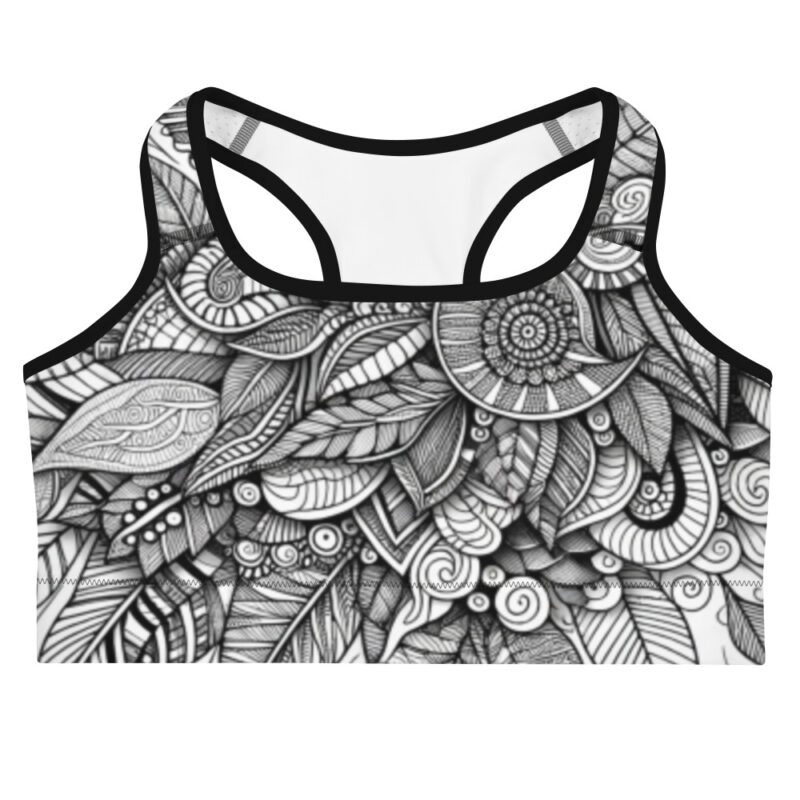 Zentangle Sports Bra - Vines and Veins Agility
