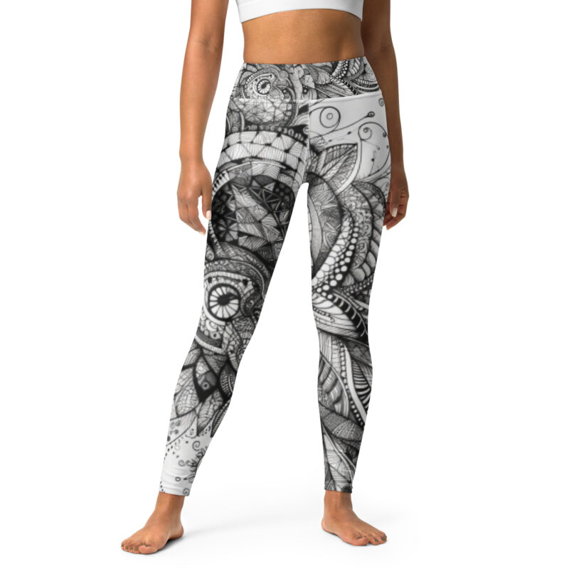 Zentangle Yoga Leggings - Serene Complexity