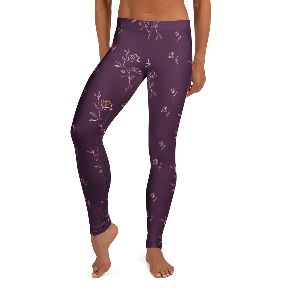 Geometric Flower Art Deco Leggings