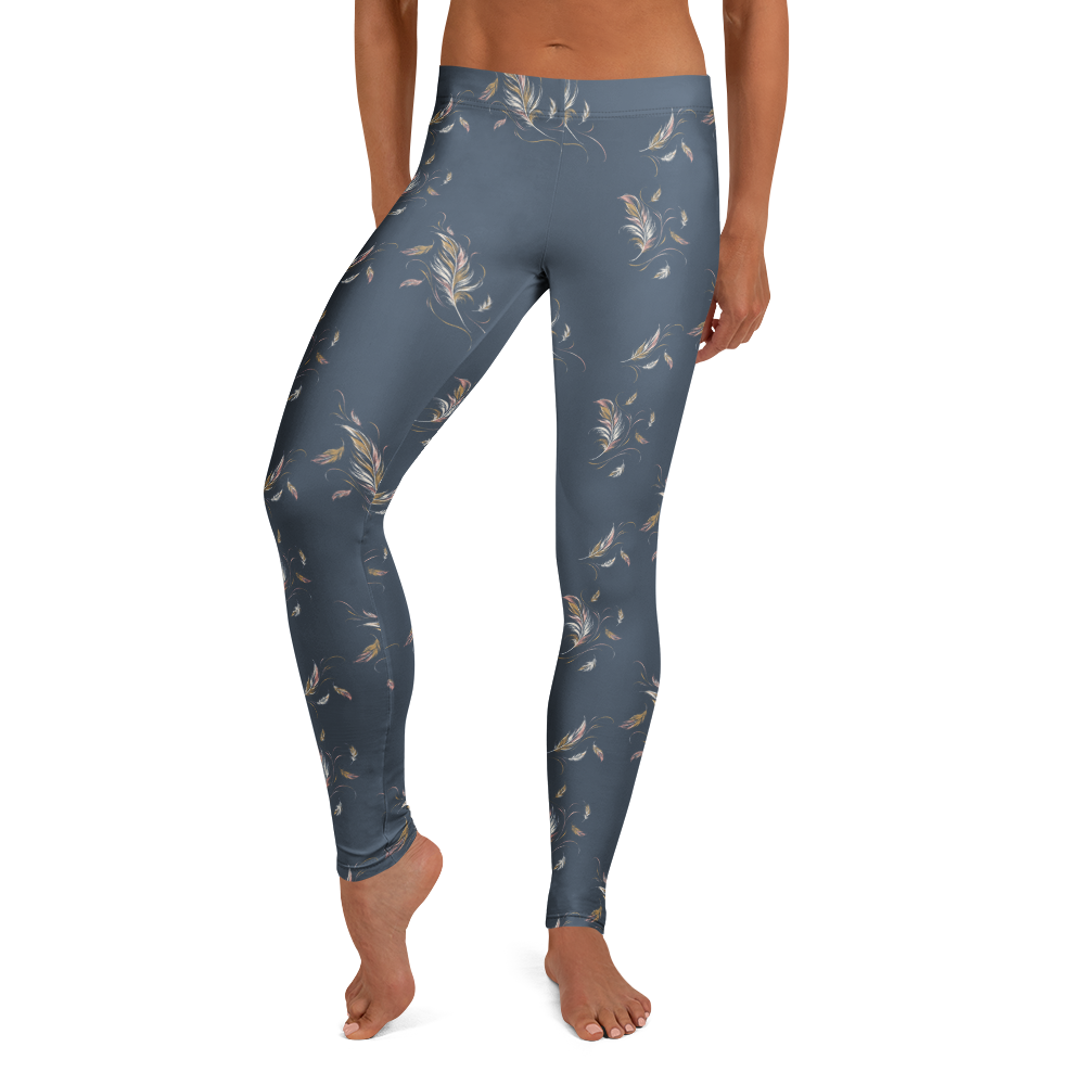 Ornamental Feather Art Deco Leggings